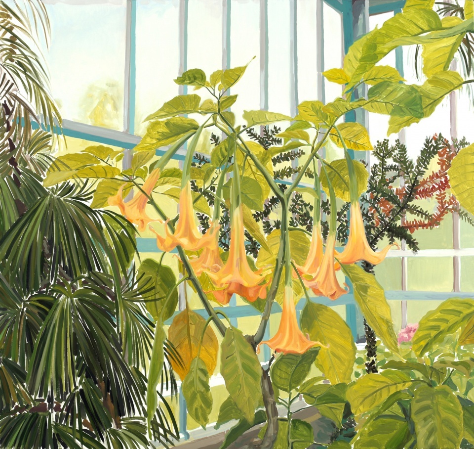 Anna May Wong (Botanical Garden - Datura), 2012, olej, płótno, 140 x 150 cm
