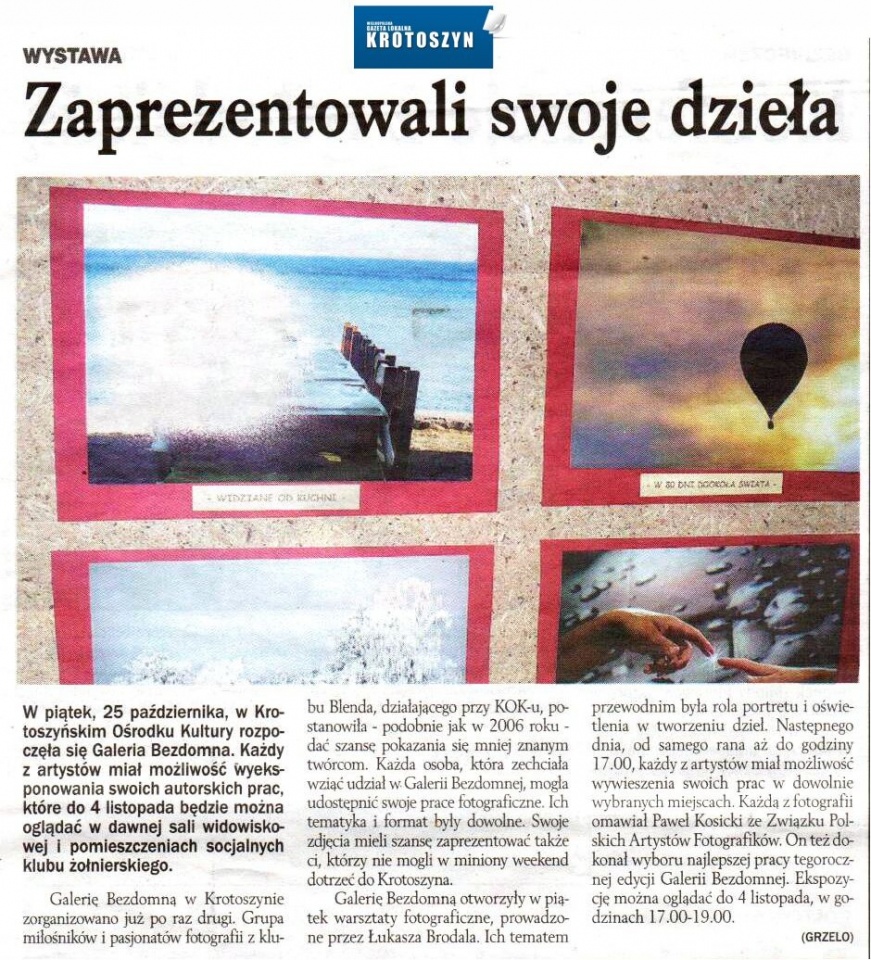 Galeria Bezdomna 2013 - Wielkopolska Gazeta Lokalna Krotoszyn