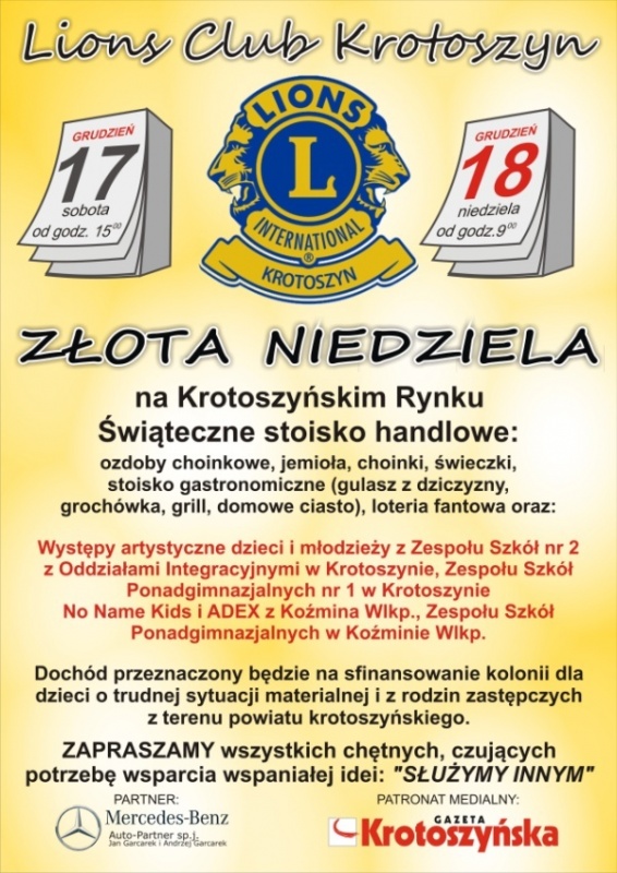 Złota Niedziela z Lions Club Krotoszyn